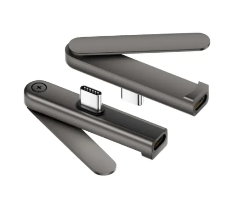 Support Téléphone Pliable USB-C – Béquille Métallique avec Port de Charge
